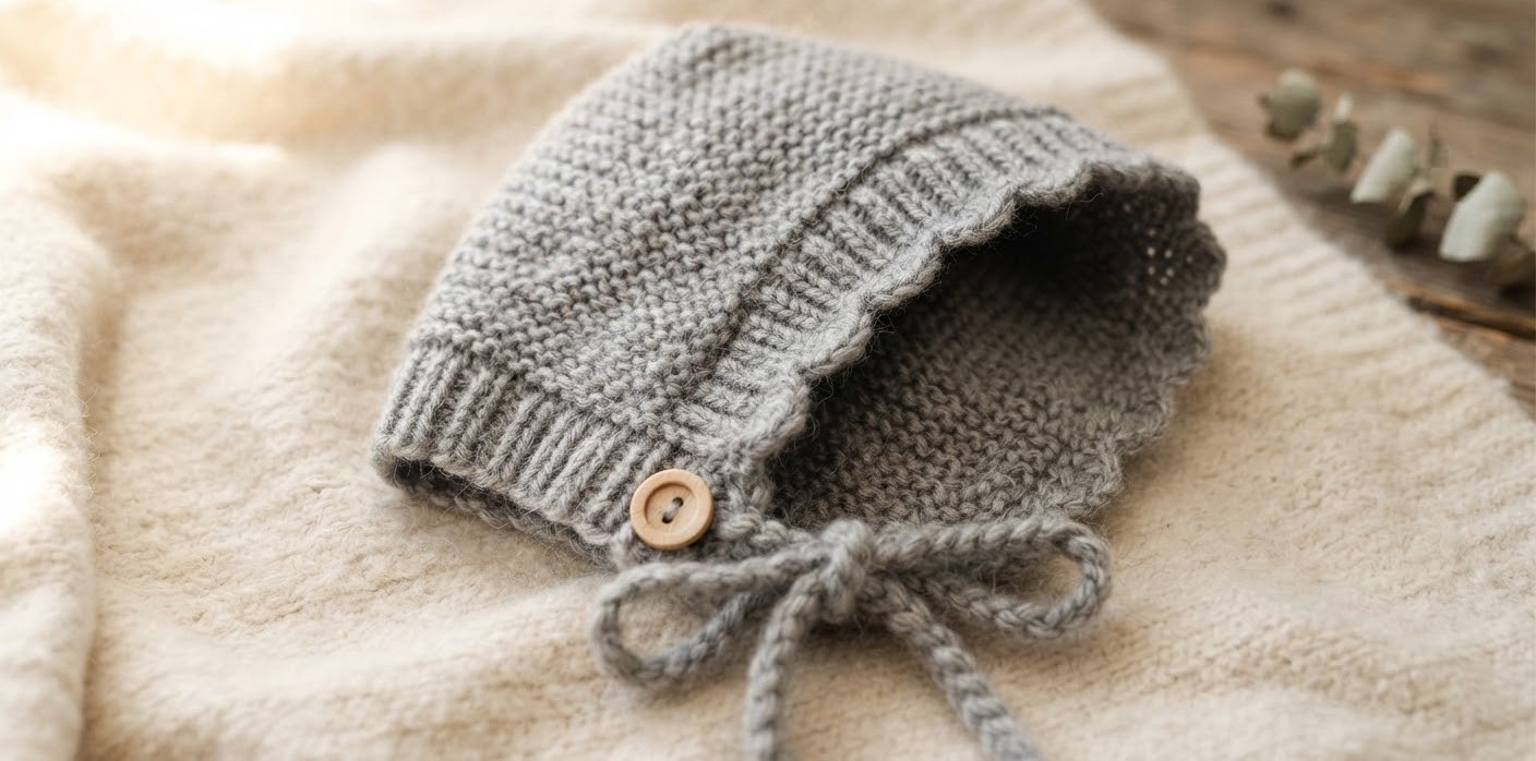 Hand-Knit Merino Bonnet — Knitwear
